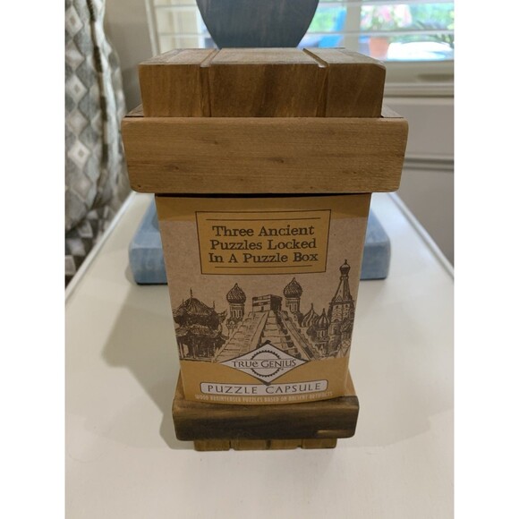 True Genius Puzzle Capsule - Three Ancient Puzzles NEW - Picture 1 of 4